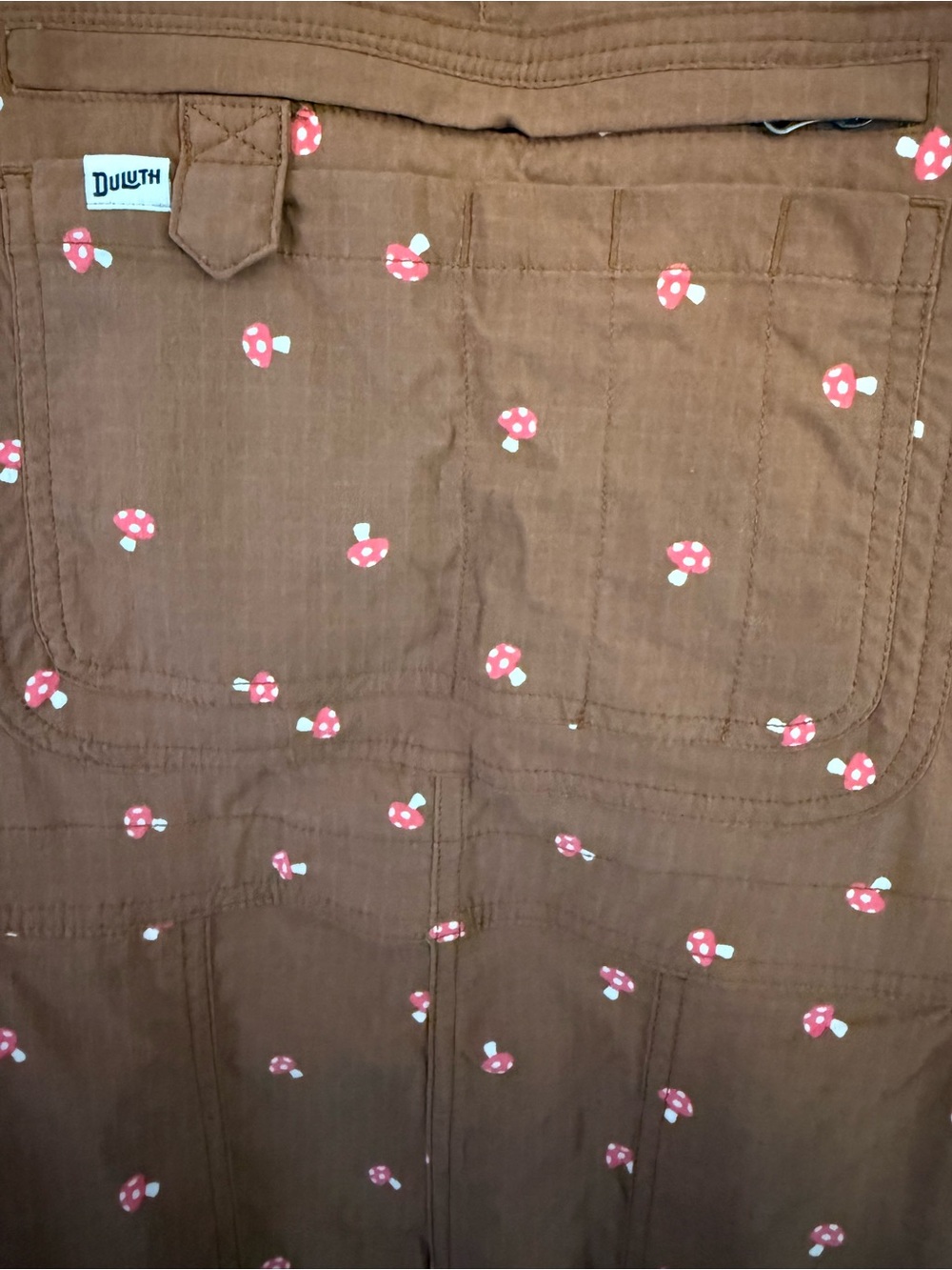 Duluth Trading Co Brown Rare Mushroom Print Lx29 - Picture 2 of 3